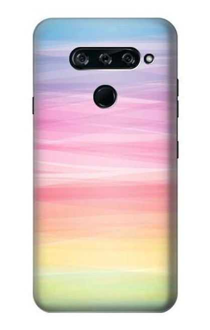 S3507 Colorful Rainbow Pastel Funda Carcasa Case para LG V40, LG V40 ThinQ