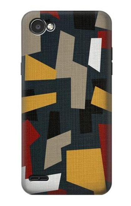 S3386 Abstract Fabric Texture Funda Carcasa Case para LG Q6