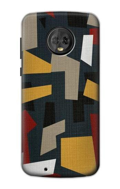 S3386 Abstract Fabric Texture Funda Carcasa Case para Motorola Moto G6