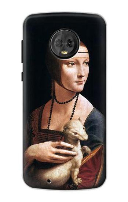 S3471 Lady Ermine Leonardo da Vinci Funda Carcasa Case para Motorola Moto G6