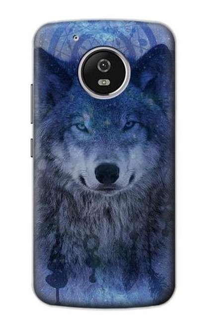 S3410 Wolf Dream Catcher Funda Carcasa Case para Motorola Moto G5