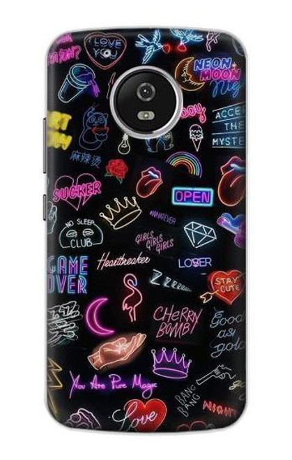 S3433 Vintage Neon Graphic Funda Carcasa Case para Motorola Moto G5