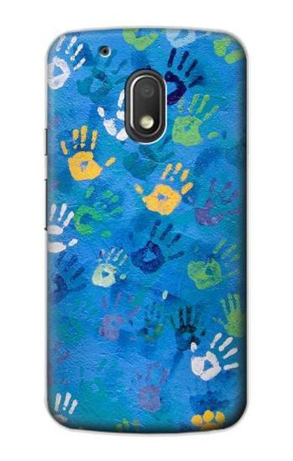 S3403 Hand Print Funda Carcasa Case para Motorola Moto G4 Play