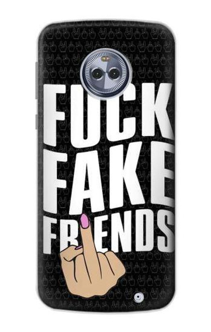 S3598 Middle Finger Fuck Fake Friend Funda Carcasa Case para Motorola Moto X4