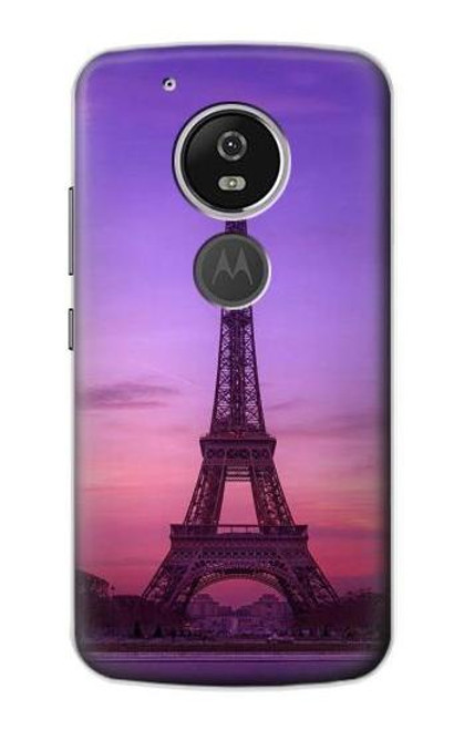 S3447 Eiffel Paris Sunset Funda Carcasa Case para Motorola Moto G6 Play, Moto G6 Forge, Moto E5