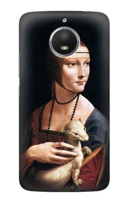 S3471 Lady Ermine Leonardo da Vinci Funda Carcasa Case para Motorola Moto E4 Plus