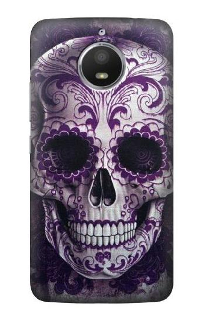 S3582 Purple Sugar Skull Funda Carcasa Case para Motorola Moto E4 Plus