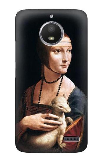 S3471 Lady Ermine Leonardo da Vinci Funda Carcasa Case para Motorola Moto E4
