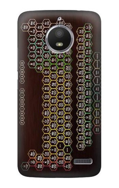 S3544 Neon Honeycomb Periodic Table Funda Carcasa Case para Motorola Moto E4