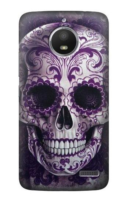 S3582 Purple Sugar Skull Funda Carcasa Case para Motorola Moto E4