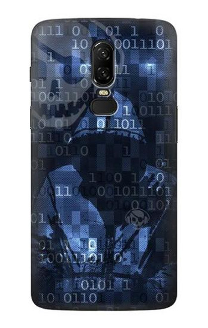 S3431 Digital Code Cyber Hacker Funda Carcasa Case para OnePlus 6