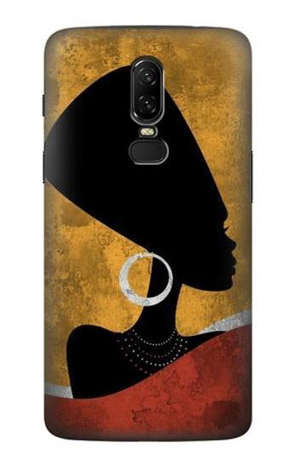 S3453 African Queen Nefertiti Silhouette Funda Carcasa Case para OnePlus 6