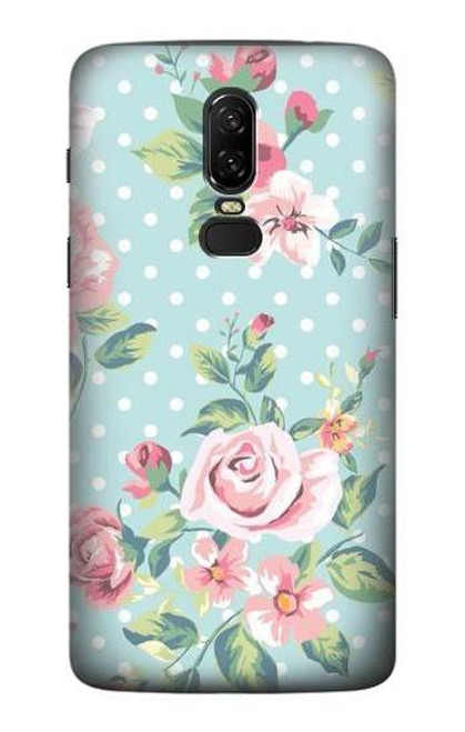 S3494 Vintage Rose Polka Dot Funda Carcasa Case para OnePlus 6