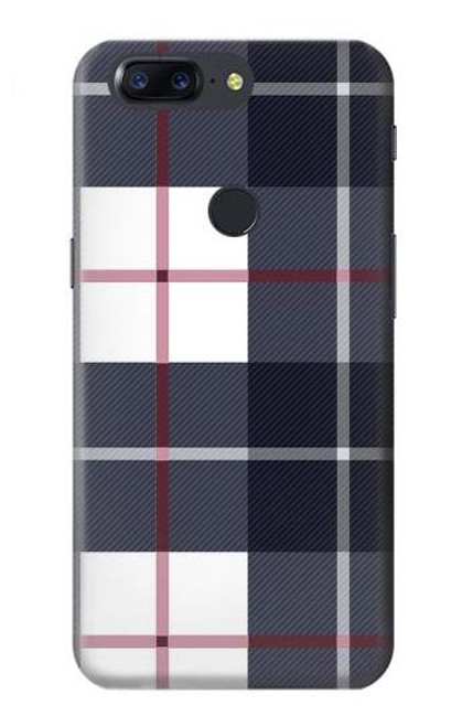 S3452 Plaid Fabric Pattern Funda Carcasa Case para OnePlus 5T