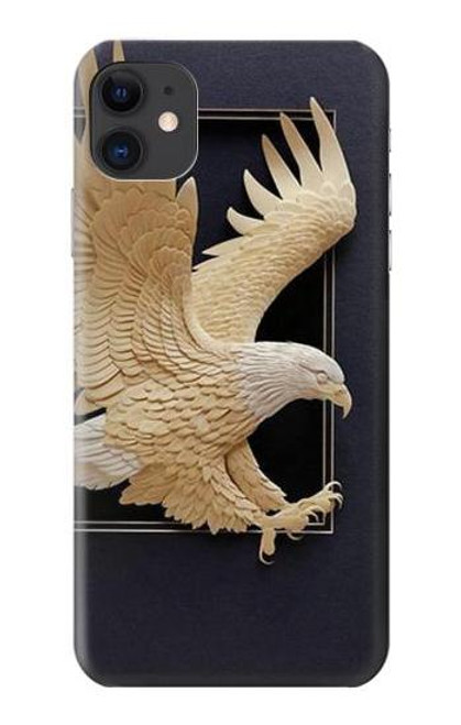 S1383 Paper Sculpture Eagle Funda Carcasa Case para iPhone 11