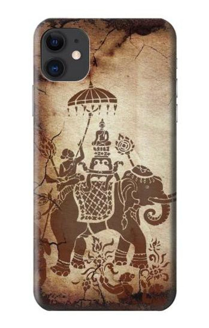 S2102 Thai Art Buddha on Elephant Funda Carcasa Case para iPhone 11