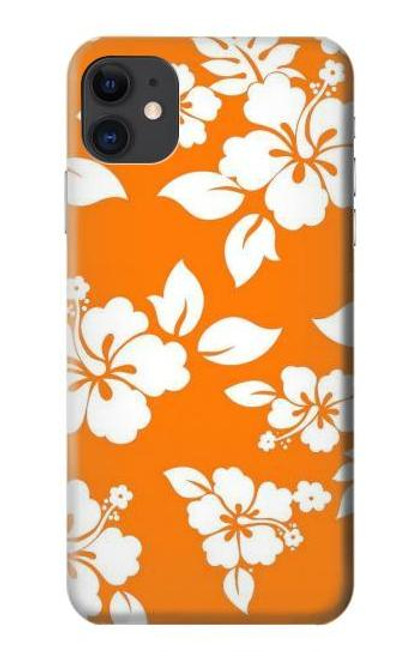 S2245 Hawaiian Hibiscus Orange Pattern Funda Carcasa Case para iPhone 11