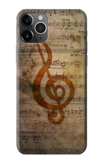 S2368 Sheet Music Notes Funda Carcasa Case para iPhone 11 Pro