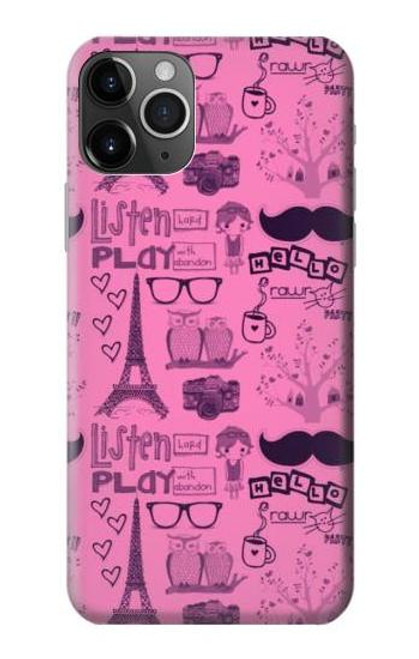 S2885 Paris Pink Funda Carcasa Case para iPhone 11 Pro