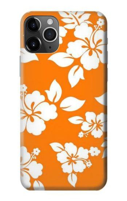 S2245 Hawaiian Hibiscus Orange Pattern Funda Carcasa Case para iPhone 11 Pro Max