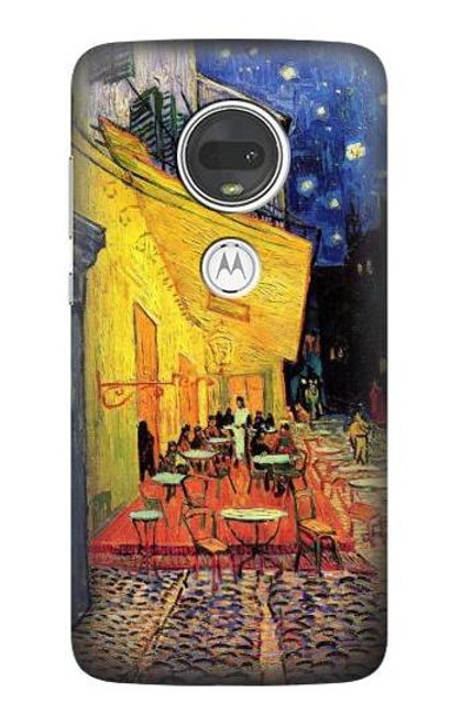 S0929 Van Gogh Cafe Terrace Funda Carcasa Case para Motorola Moto G7, Moto G7 Plus