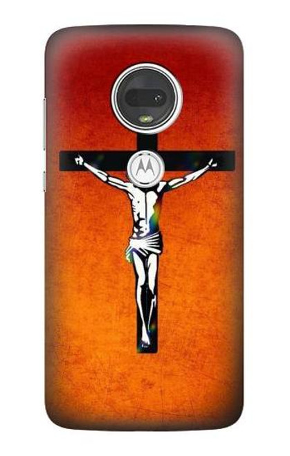 S2421 Jesus Christ On The Cross Funda Carcasa Case para Motorola Moto G7, Moto G7 Plus