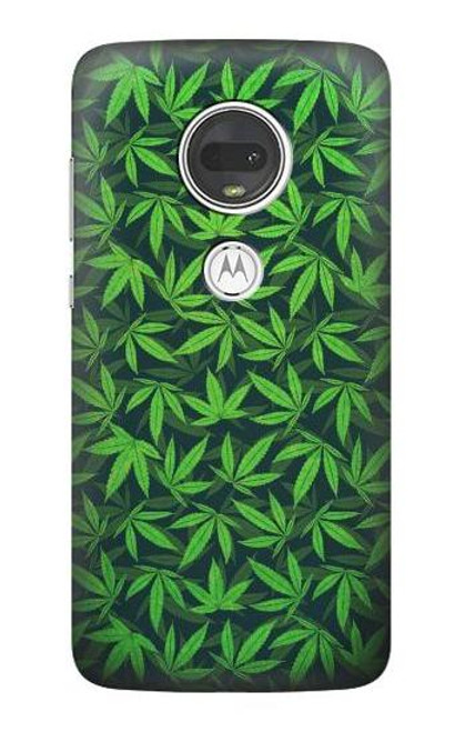 S2666 Marijuana Pattern Funda Carcasa Case para Motorola Moto G7, Moto G7 Plus