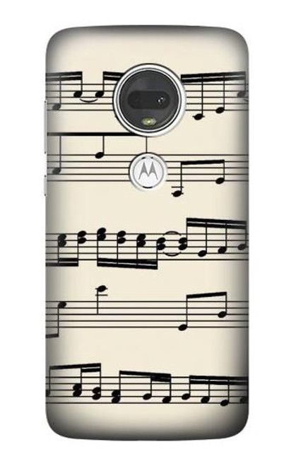 S3082 Music Sheet Funda Carcasa Case para Motorola Moto G7, Moto G7 Plus