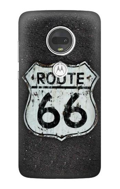 S3207 Route 66 Sign Funda Carcasa Case para Motorola Moto G7, Moto G7 Plus