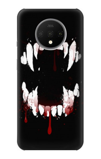 S3527 Vampire Teeth Bloodstain Funda Carcasa Case para OnePlus 7T