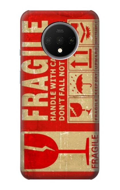 S3552 Vintage Fragile Label Art Funda Carcasa Case para OnePlus 7T