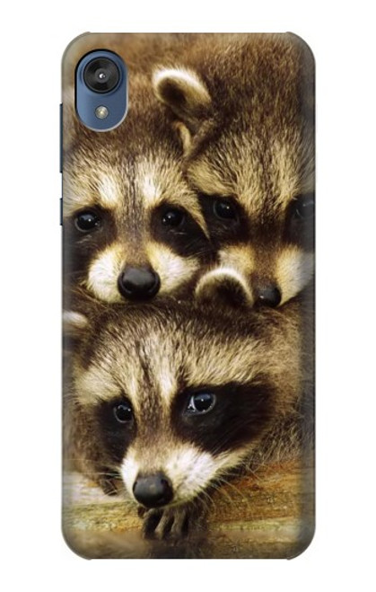 S0977 Baby Raccoons Funda Carcasa Case para Motorola Moto E6, Moto E (6th Gen)