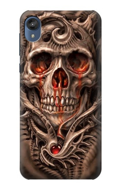 S1675 Skull Blood Tattoo Funda Carcasa Case para Motorola Moto E6, Moto E (6th Gen)