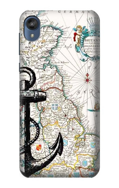 S1962 Nautical Chart Funda Carcasa Case para Motorola Moto E6, Moto E (6th Gen)