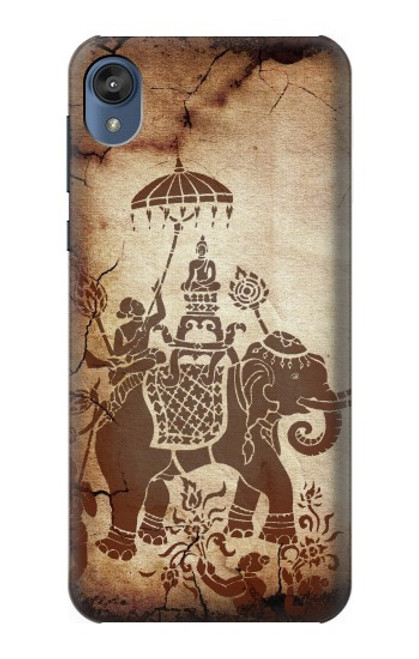 S2102 Thai Art Buddha on Elephant Funda Carcasa Case para Motorola Moto E6, Moto E (6th Gen)