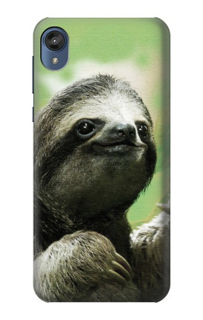 S2708 Smiling Sloth Funda Carcasa Case para Motorola Moto E6, Moto E (6th Gen)