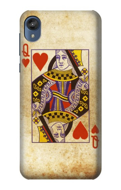 S2833 Poker Card Queen Hearts Funda Carcasa Case para Motorola Moto E6, Moto E (6th Gen)