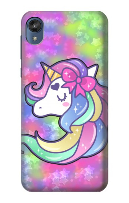 S3264 Pastel Unicorn Funda Carcasa Case para Motorola Moto E6, Moto E (6th Gen)