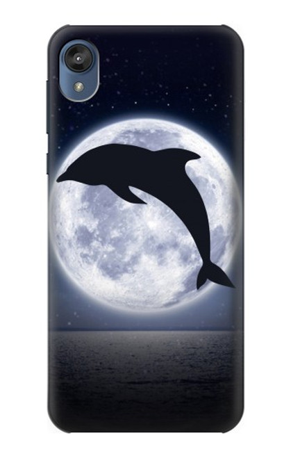 S3510 Dolphin Moon Night Funda Carcasa Case para Motorola Moto E6, Moto E (6th Gen)
