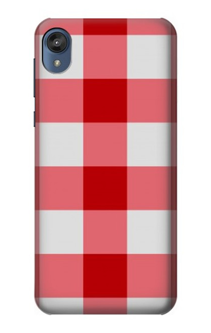 S3535 Red Gingham Funda Carcasa Case para Motorola Moto E6, Moto E (6th Gen)