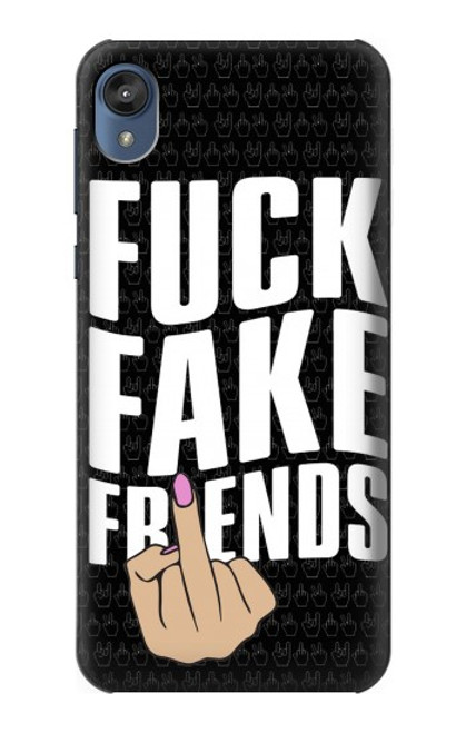 S3598 Middle Finger Fuck Fake Friend Funda Carcasa Case para Motorola Moto E6, Moto E (6th Gen)