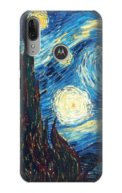 S0582 Van Gogh Starry Nights Funda Carcasa Case para Motorola Moto E6 Plus, Moto E6s