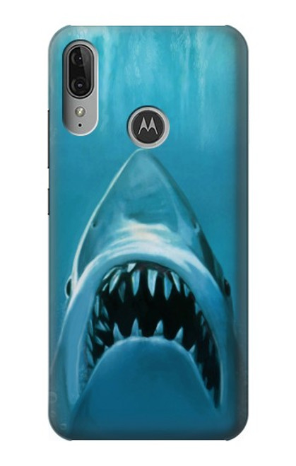 S0830 White Shark Funda Carcasa Case para Motorola Moto E6 Plus, Moto E6s