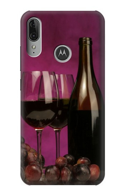 S0910 Red Wine Funda Carcasa Case para Motorola Moto E6 Plus, Moto E6s