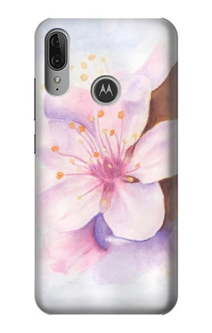 S1415 Sakura Blossom Art Funda Carcasa Case para Motorola Moto E6 Plus, Moto E6s