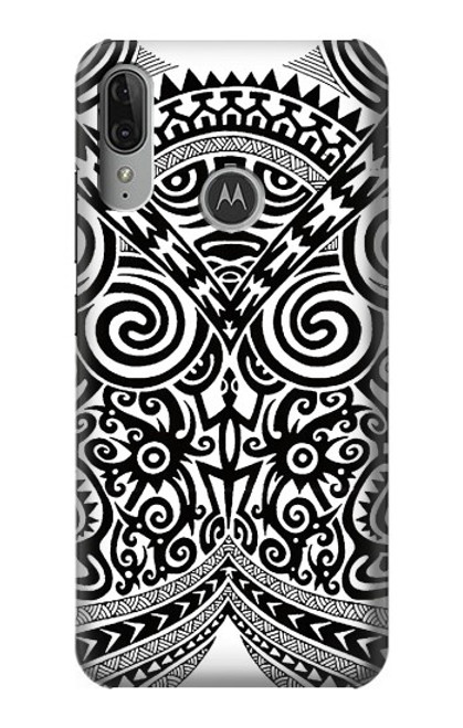 S1655 Maori Tattoo Funda Carcasa Case para Motorola Moto E6 Plus, Moto E6s