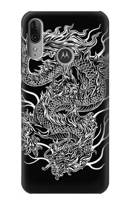 S1943 Dragon Tattoo Funda Carcasa Case para Motorola Moto E6 Plus, Moto E6s