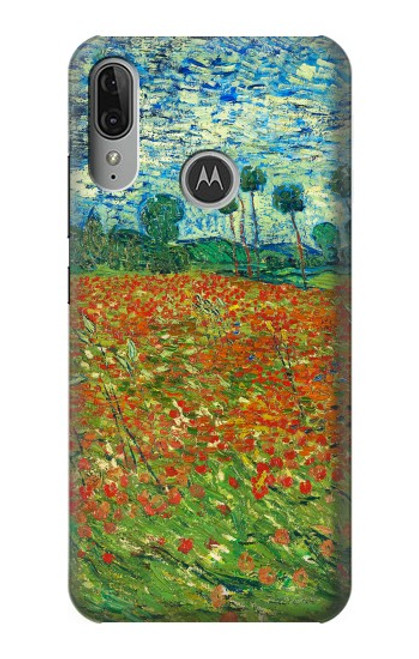 S2681 Field Of Poppies Vincent Van Gogh Funda Carcasa Case para Motorola Moto E6 Plus, Moto E6s