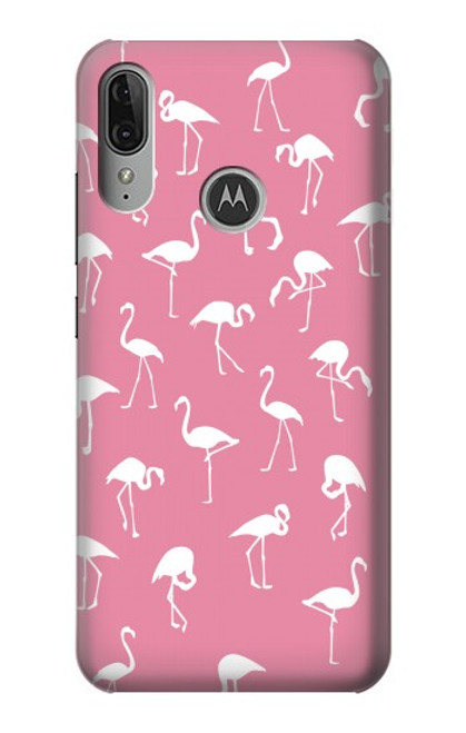 S2858 Pink Flamingo Pattern Funda Carcasa Case para Motorola Moto E6 Plus, Moto E6s