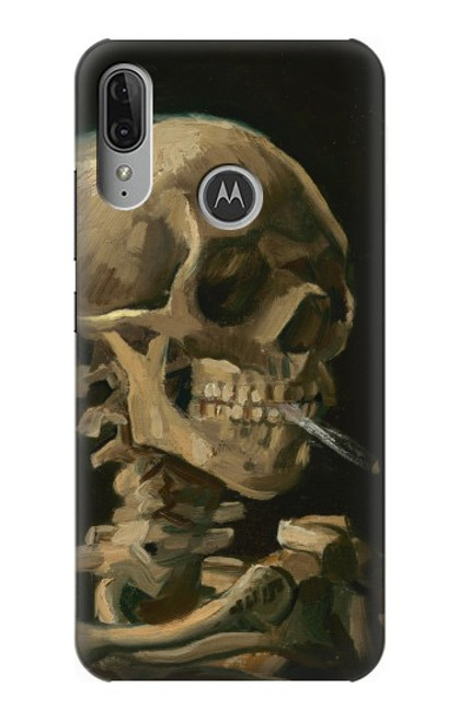 S3358 Vincent Van Gogh Skeleton Cigarette Funda Carcasa Case para Motorola Moto E6 Plus, Moto E6s